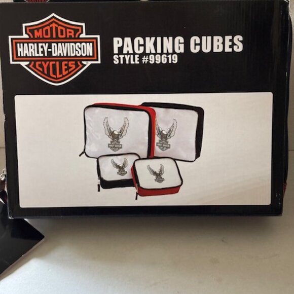 Harley-Davidson Logo 4 Pc Packing Cubes for Saddlebags or Luggage NWT Last One - Picture 1 of 13
